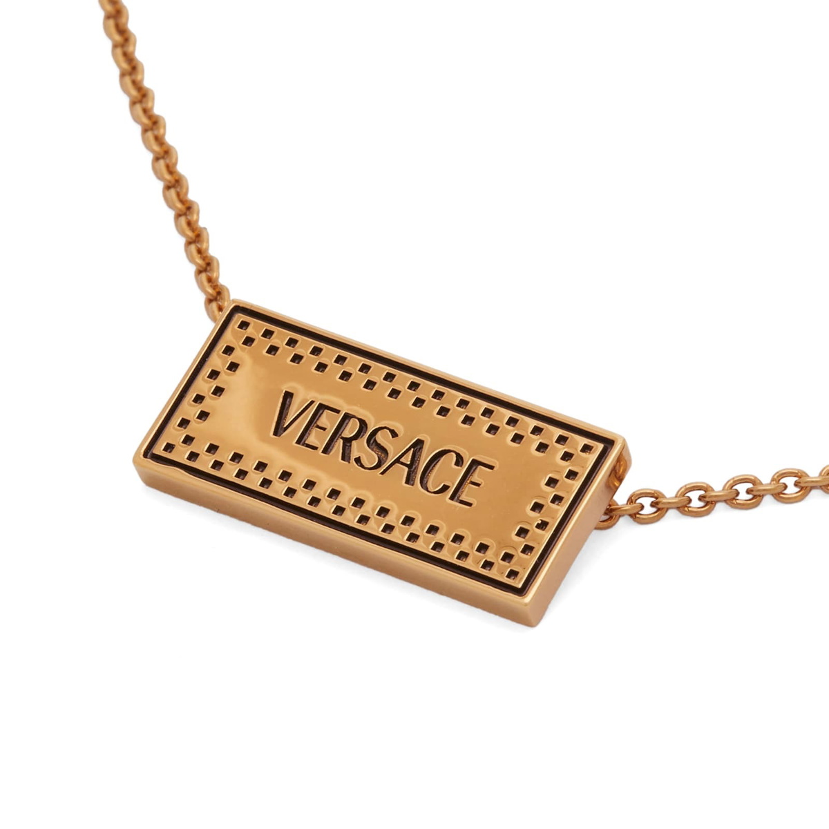 【関税＆送料込み】Versace Logo Plaque Necklace Versace Necklace | VERSACE