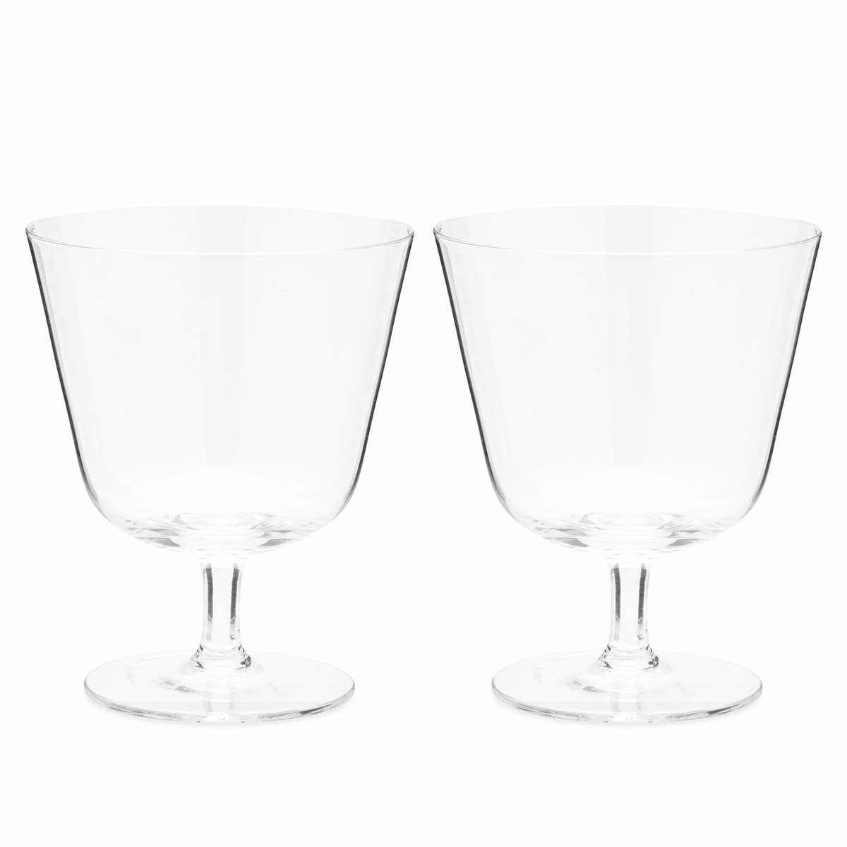 HAY Curve Stem Glass - Set of 2 in Clear 