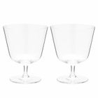 HAY Curve Stem Glass - Set of 2 in Clear 