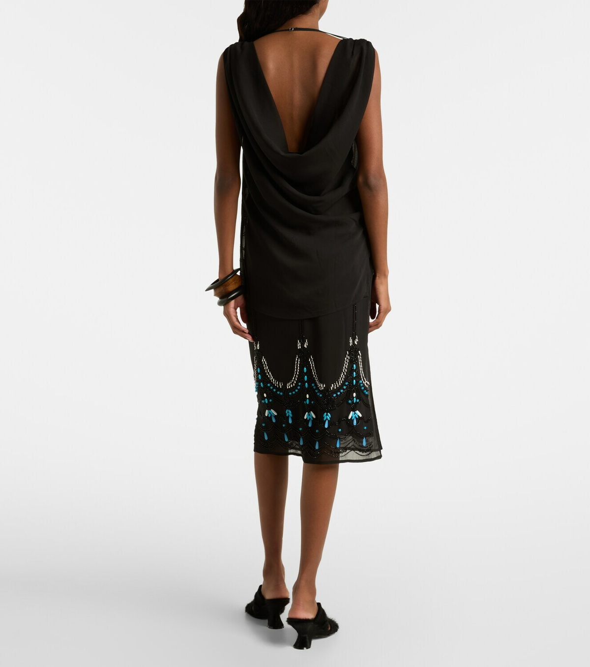 Xu Zhi Beaded jersey top