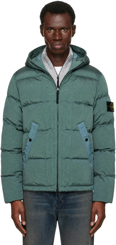 Photo: Stone Island Green 4100019 Nylon Metal Down Jacket