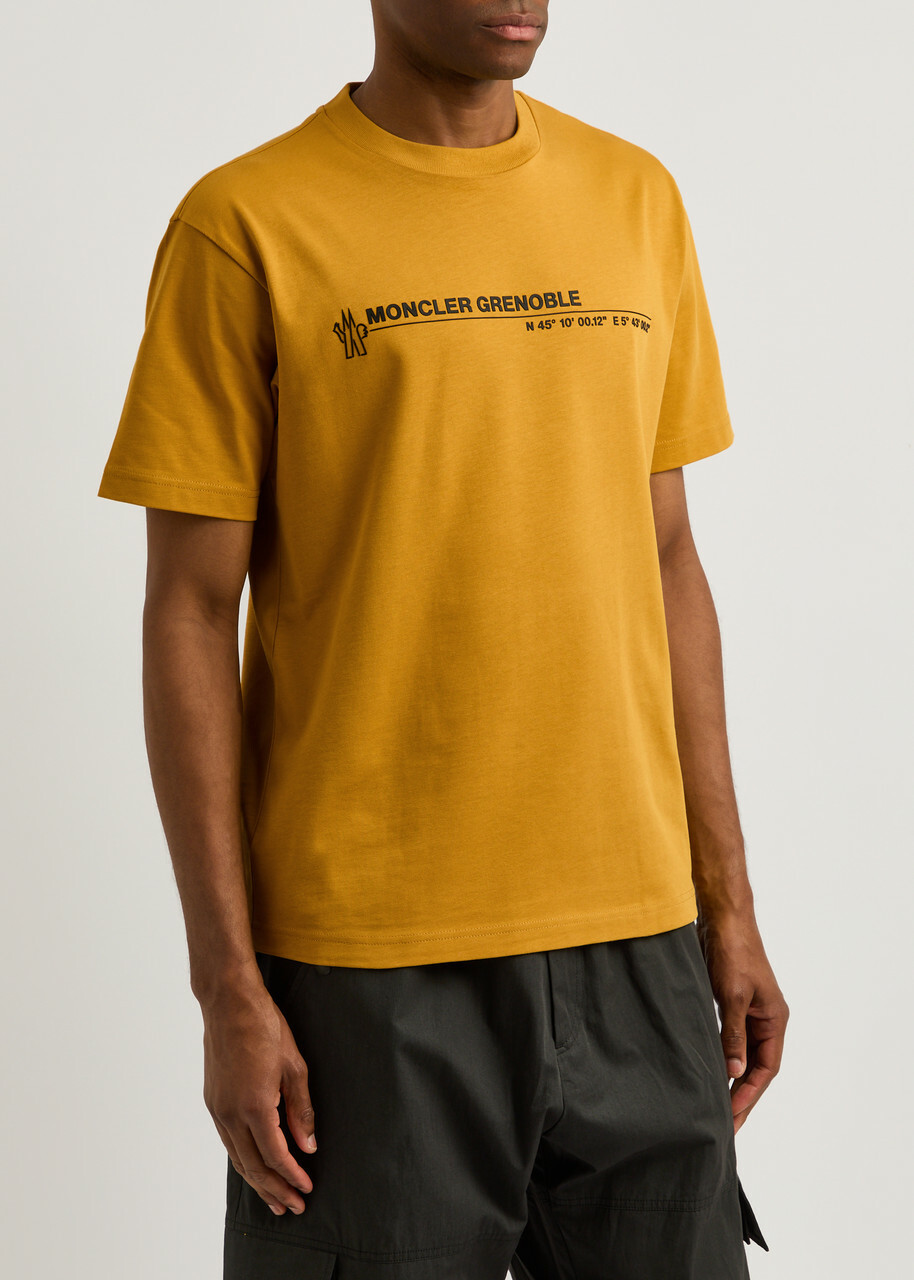 Moncler Grenoble Day-Namic Logo-print Cotton T-shirt Yellow