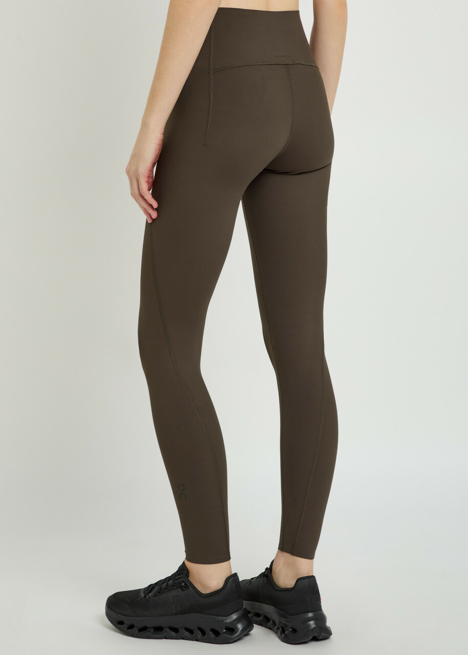 ON Studio Stretch-jersey Cropped Leggings Brown