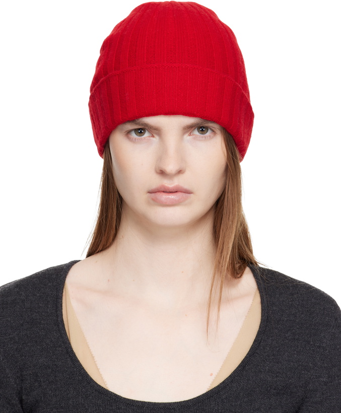 Photo: TOTEME Red Cashmere Beanie
