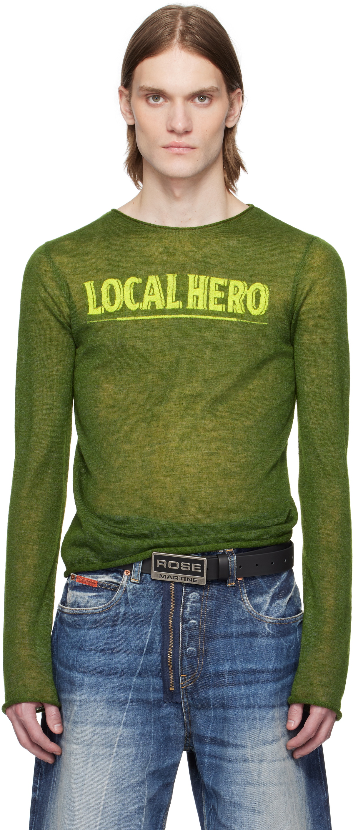 Martine Rose LOCAL HERO ニット Martine Rose Red Zip Prysm Sweater Martine Rose
