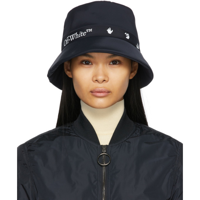 Off-White Black Logo Rain Hat Off-White