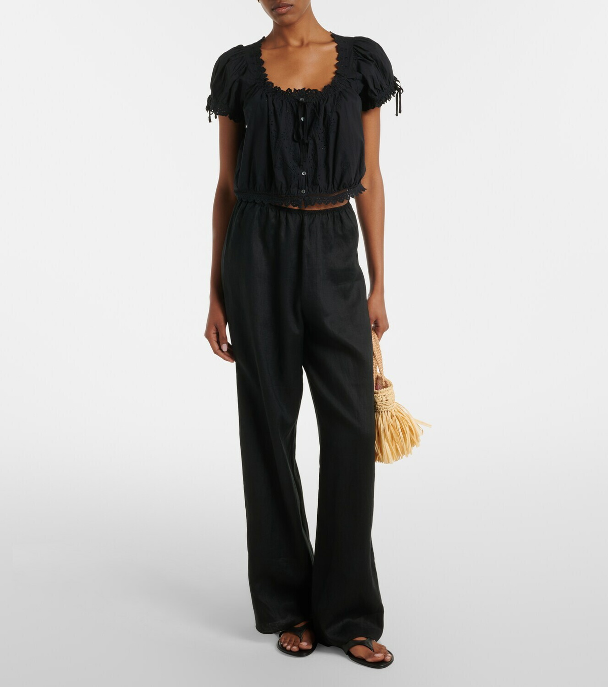 Dôen Lavon linen straight pants