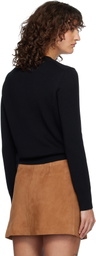 AMI Paris Black Wool Ami De Coeur Crewneck Sweater
