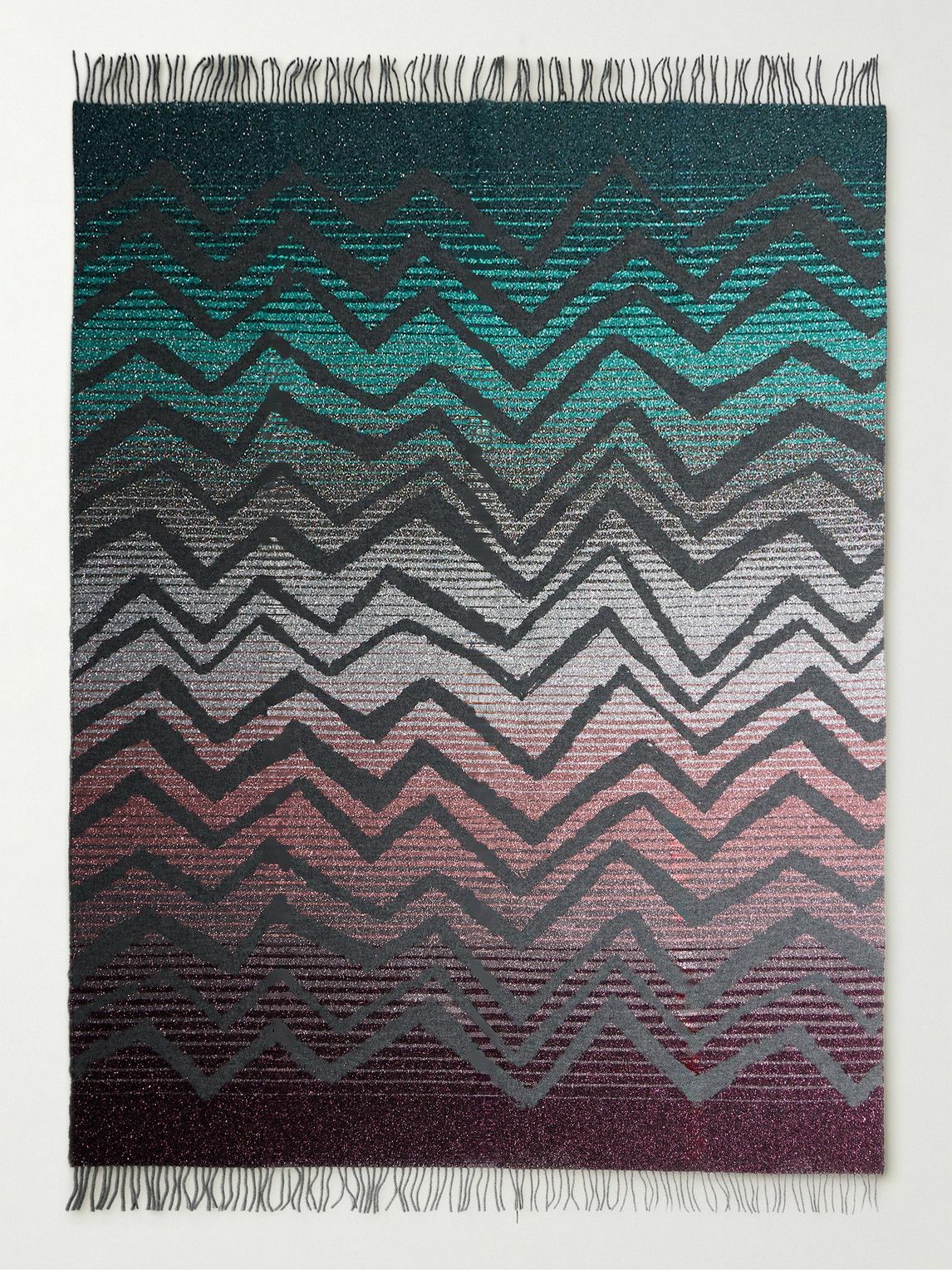 Missoni Home - Moonlight Fringed Metallic Jacquard-Knit Wool-Blend Throw