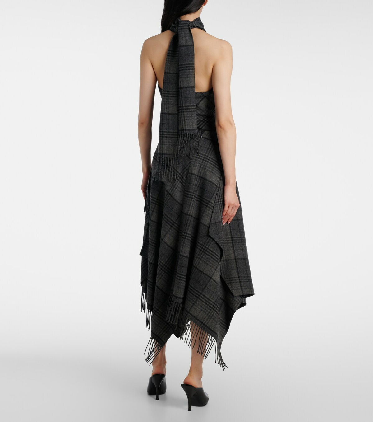 Ralph Lauren Collection Hadia fringed wool midi skirt