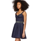Dolce and Gabbana Blue Denim Circle Skirt Dress