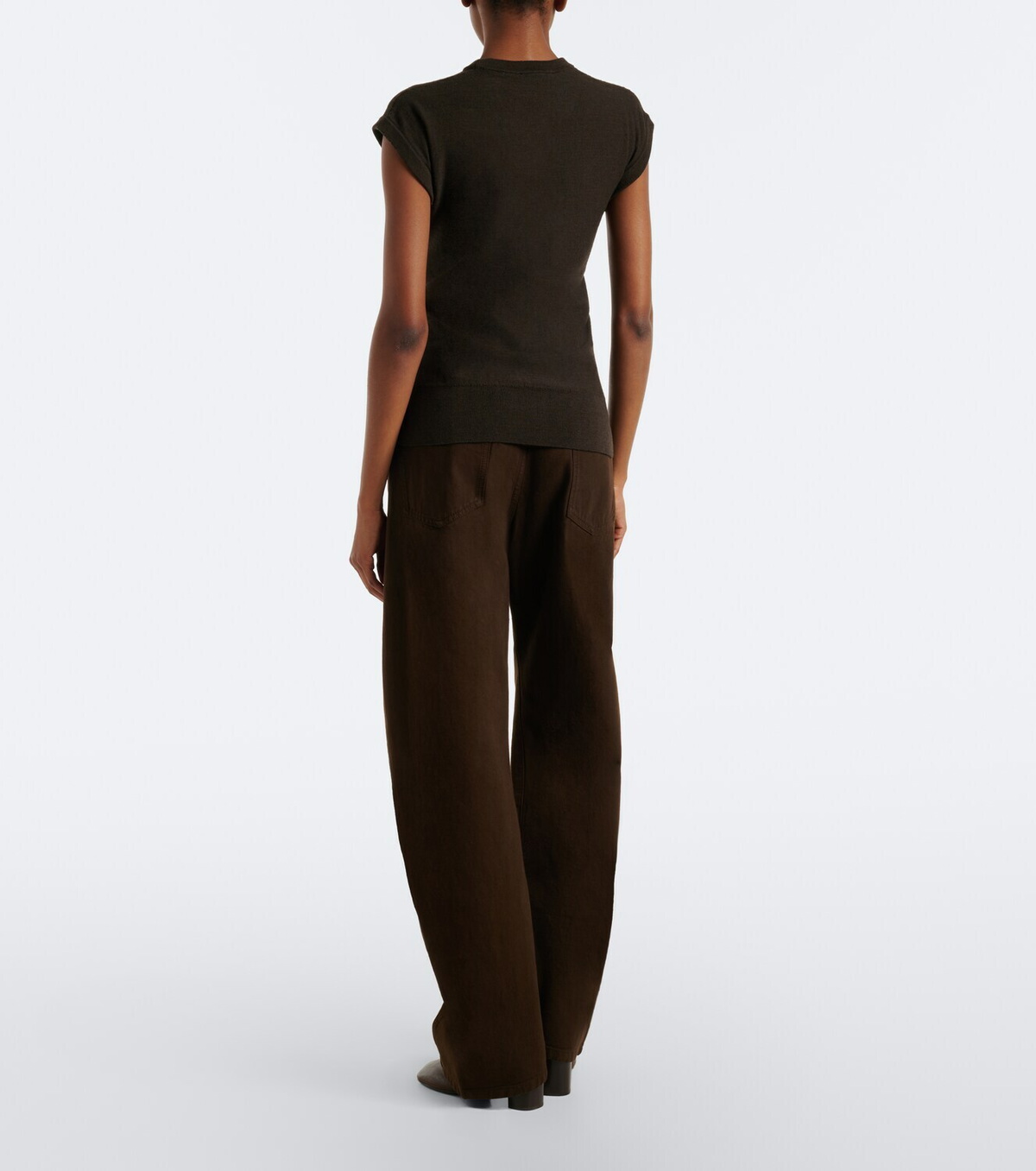 Lemaire Twisted belted barrel-leg jeans