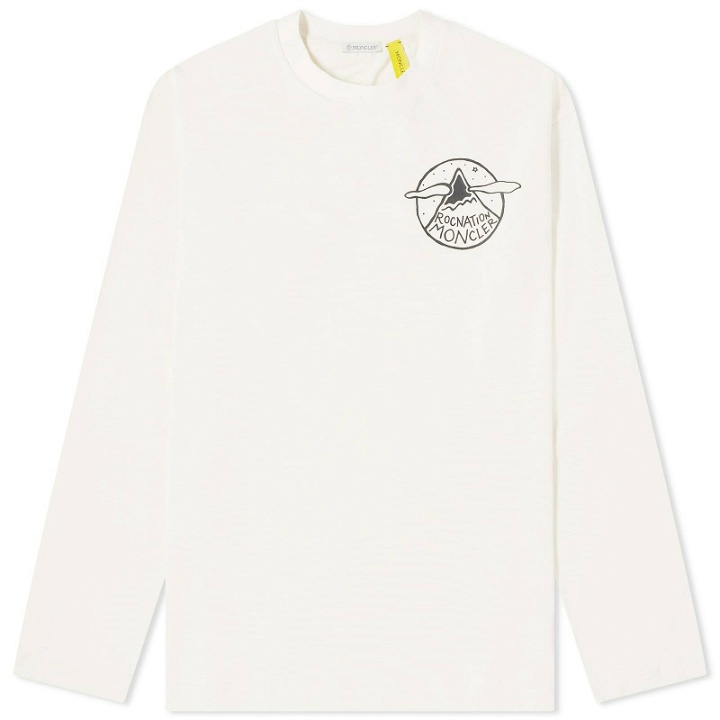 Photo: Moncler Men's Genius x Roc Nation Long Sleeve T Shirt in Off White/Cream