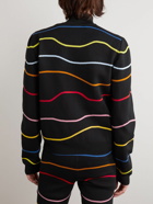 Marni - Logo-Jacquard Striped Cotton Blouson Jacket - Black
