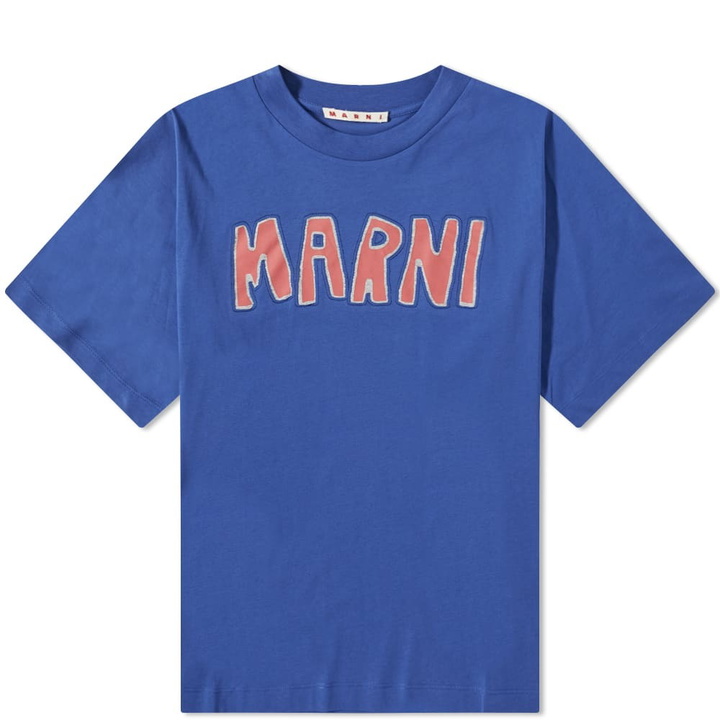 Photo: Marni Men's Logo T-Shirt in Ocean