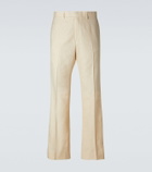 Wales Bonner Alto satin-trimmed flared pants