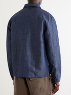 NN07 - Rob Cotton And Linen-Blend Chambray Shirt - Blue