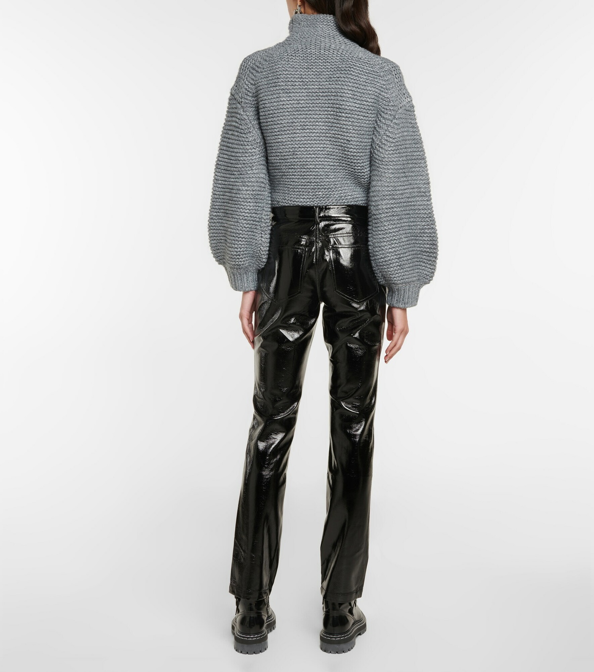 Proenza Schouler - White Label coated high-rise straight pants