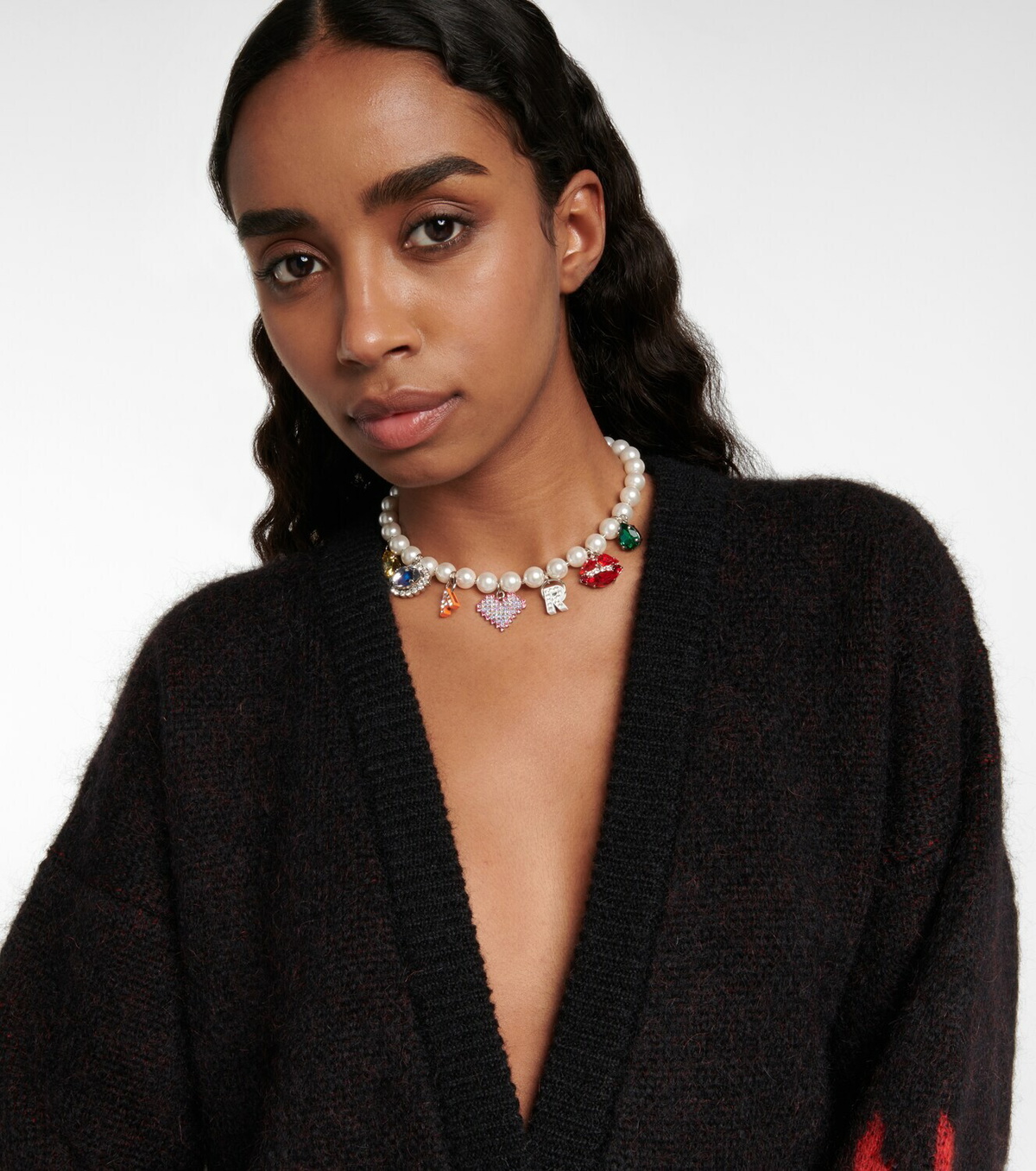 Faux pearl charm on sale choker