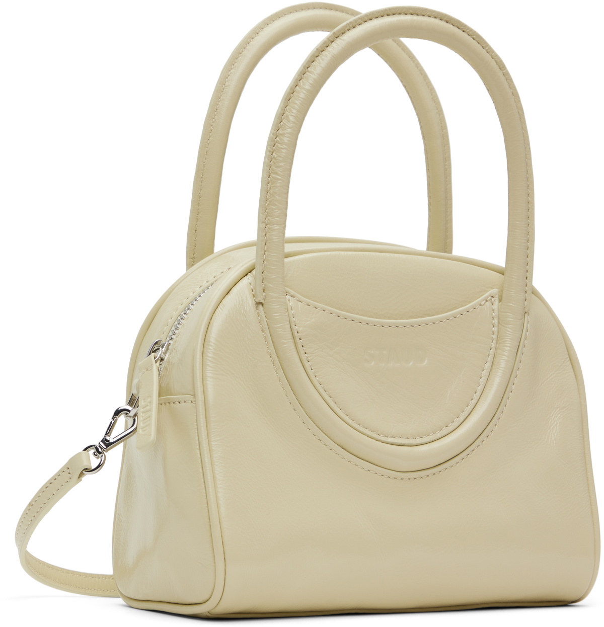 Staud Off-White Maude Mini Bowler Bag