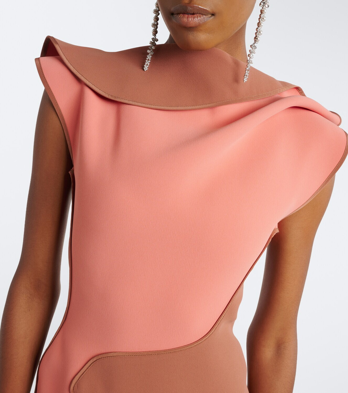 Maticevski Cinnamon draped paneled gown