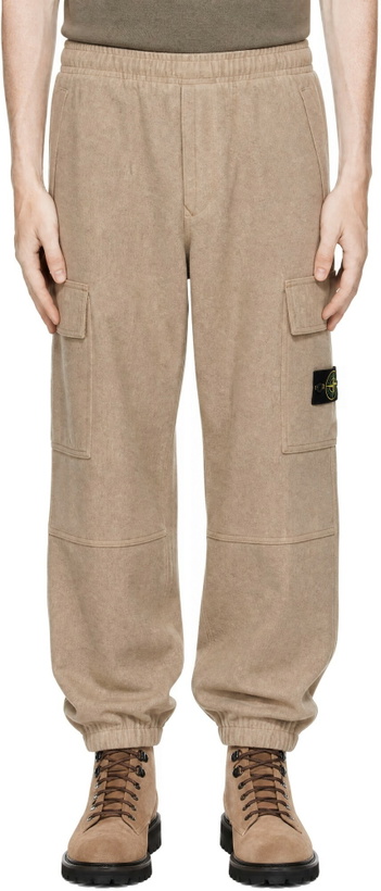 Photo: Stone Island Brown Wool Nylon Flannel-TC Cargo Pants