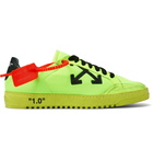 Off-White - 2.0 Distressed Suede-Trimmed Mesh Sneakers - Yellow