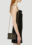 Envelope Chain Wallet Shoulder Bag in Black