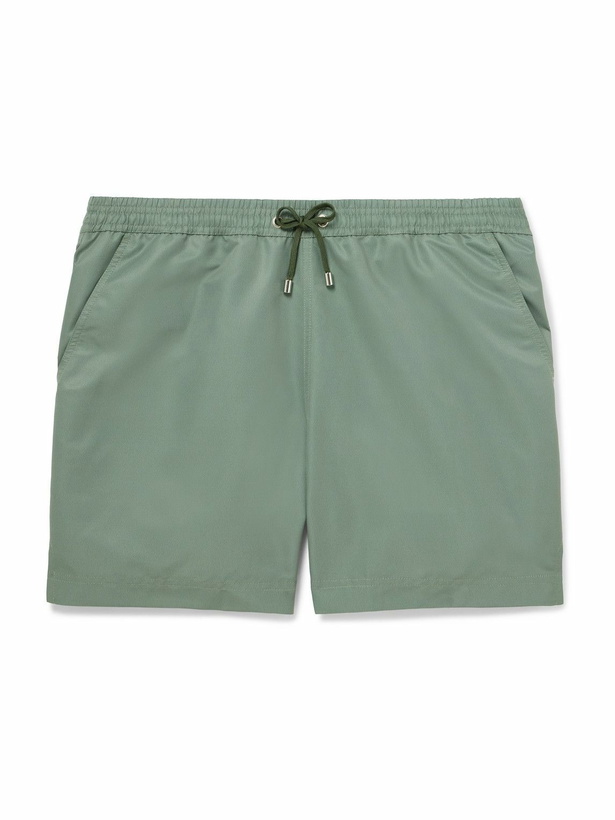Photo: Sunspel - Straight-Leg Mid-Length SEAQUAL®-Blend Swim Shorts - Green