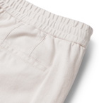 Ermenegildo Zegna - Tapered Cotton-Drill Drawstring Trousers - Neutrals