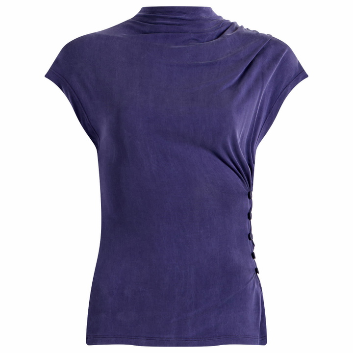 Photo: Peachy Den Women's Kylie Button Top in Aubergine