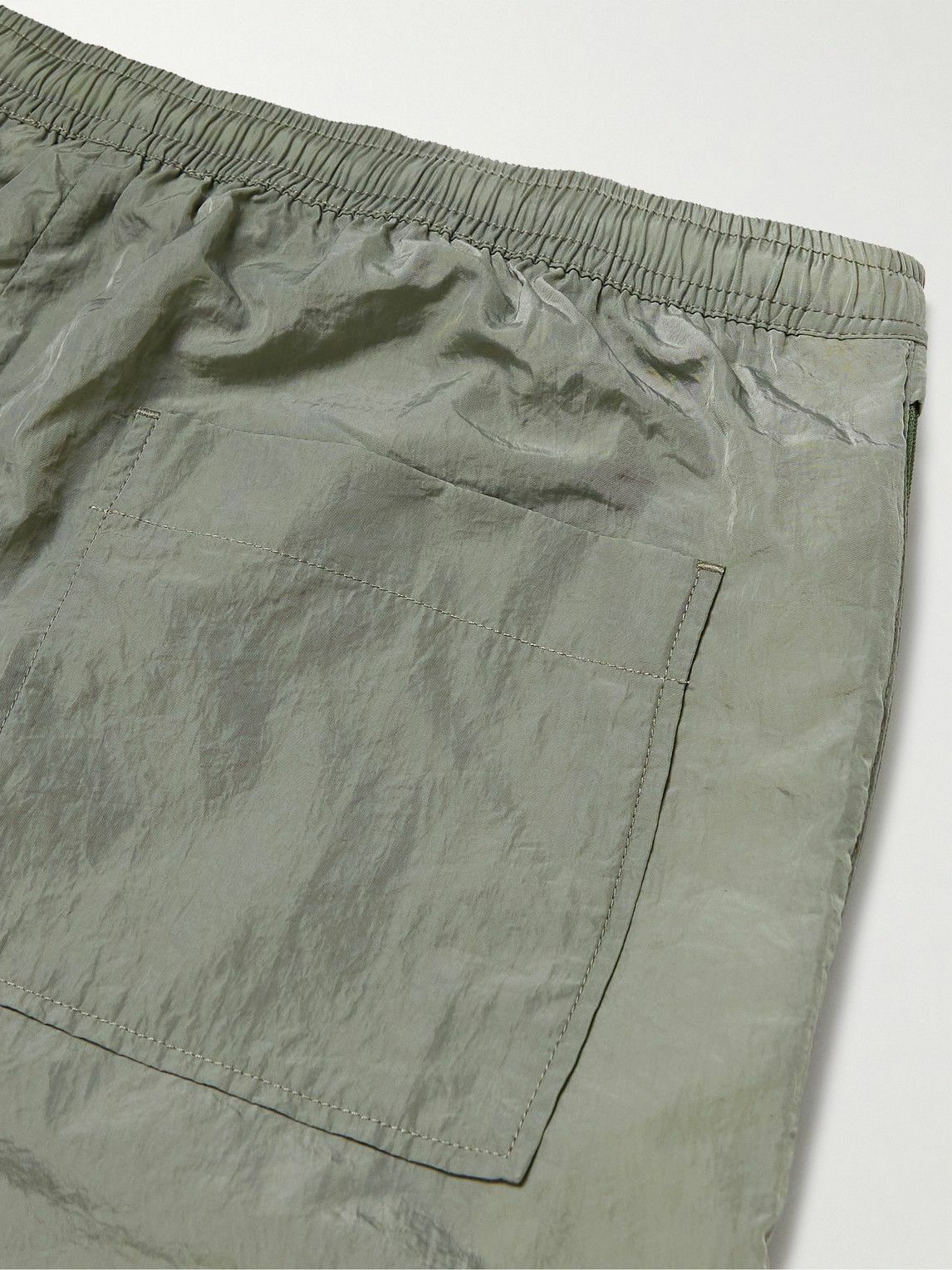 Acne Studios - Velvet-Trimmed Zip-Detailed Shell Track Pants