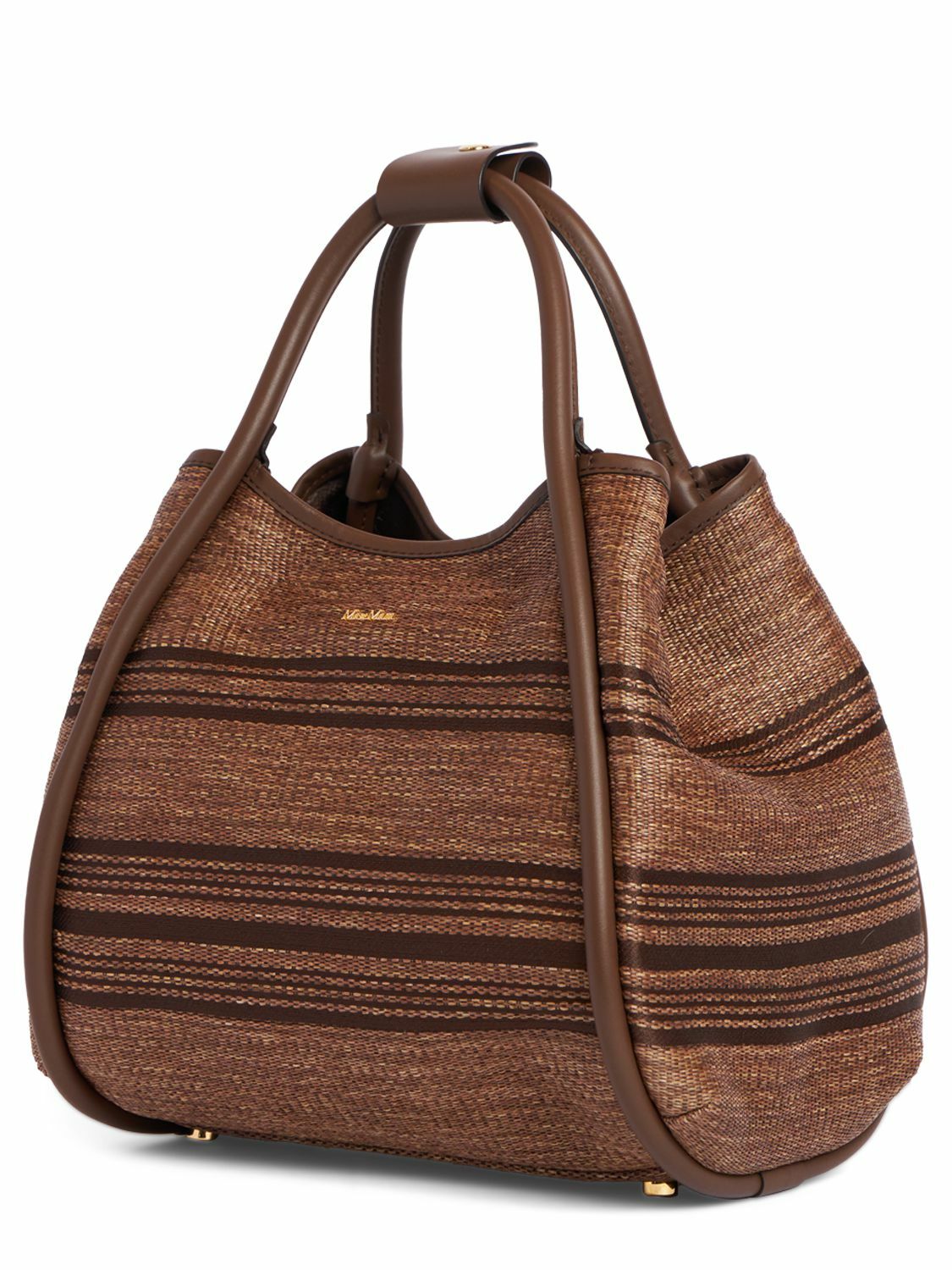 国内発送 Max Mara Marine ラフィア エフェクト Extra small bag MAX MARA - Small Marine Striped Raffia Effect Bag Max Mara