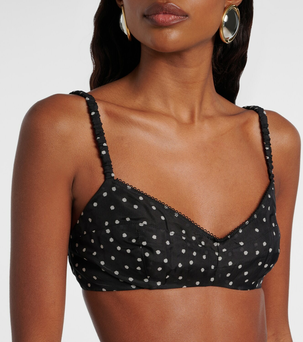 SIR Polka-dot silk bralette