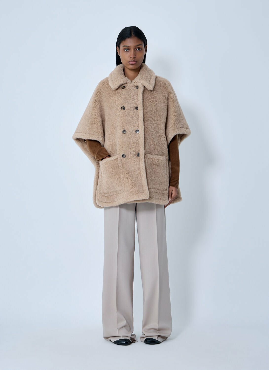 Max Mara Shearling Cape