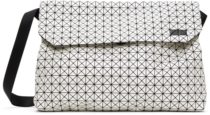 Photo: BAO BAO ISSEY MIYAKE White Froggy Metallic Bag