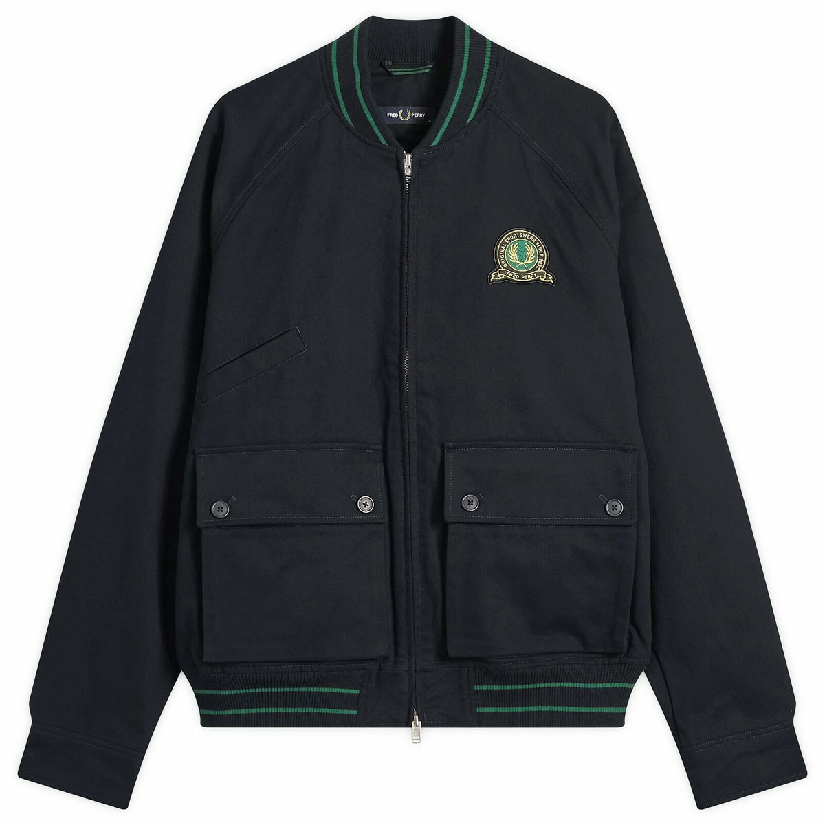 Fred Perry Black J4851 Tennis Bomber Jacket Fred Perry