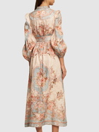 ZIMMERMANN - August Plunge Linen Midi Dress