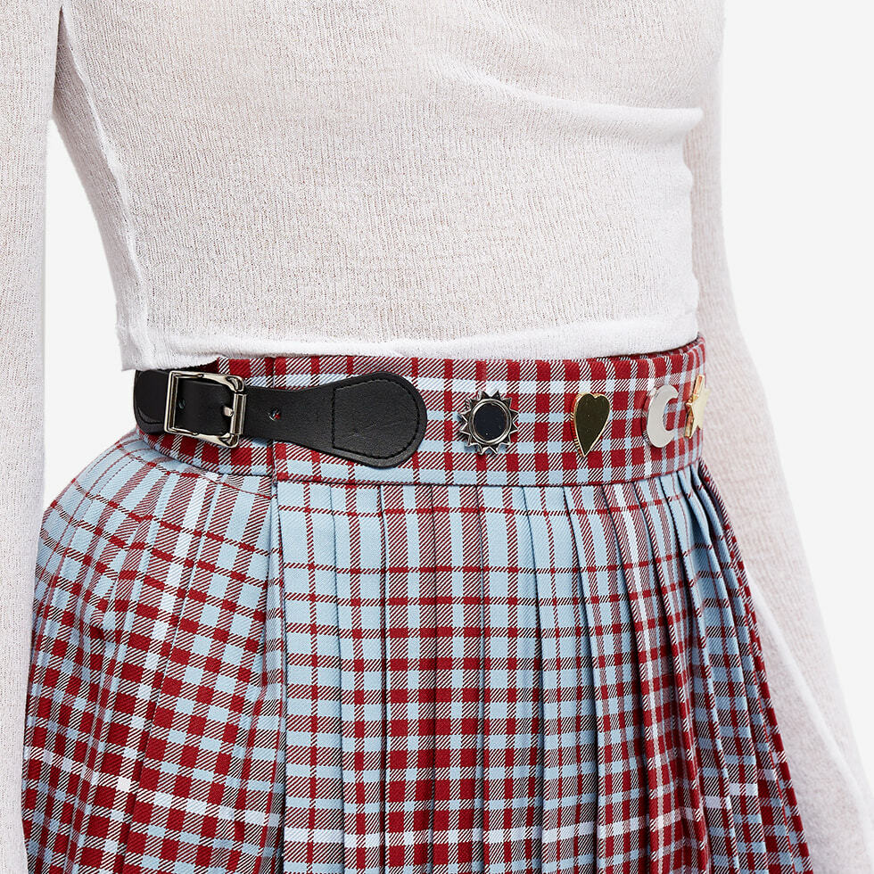 Charles Jeffrey Women's Loverboy Mini Kilt in Blurry Tartan