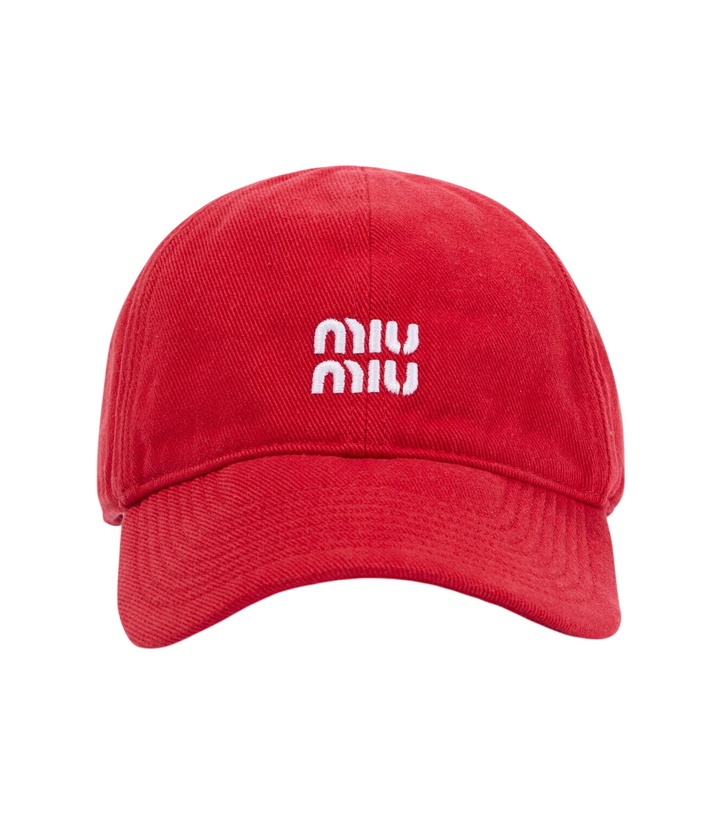 Photo: Miu Miu Logo denim baseball cap