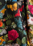Alice + Olivia Henrietta Floral-print Stretch-cotton Midi Dress Black