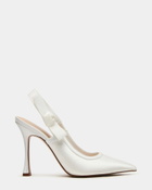 Steve Madden Bri Heels in White Satin