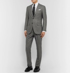 Beams F - Grey Slim-Fit Prince of Wales Checked Super 100s Wool Suit Jacket - Black