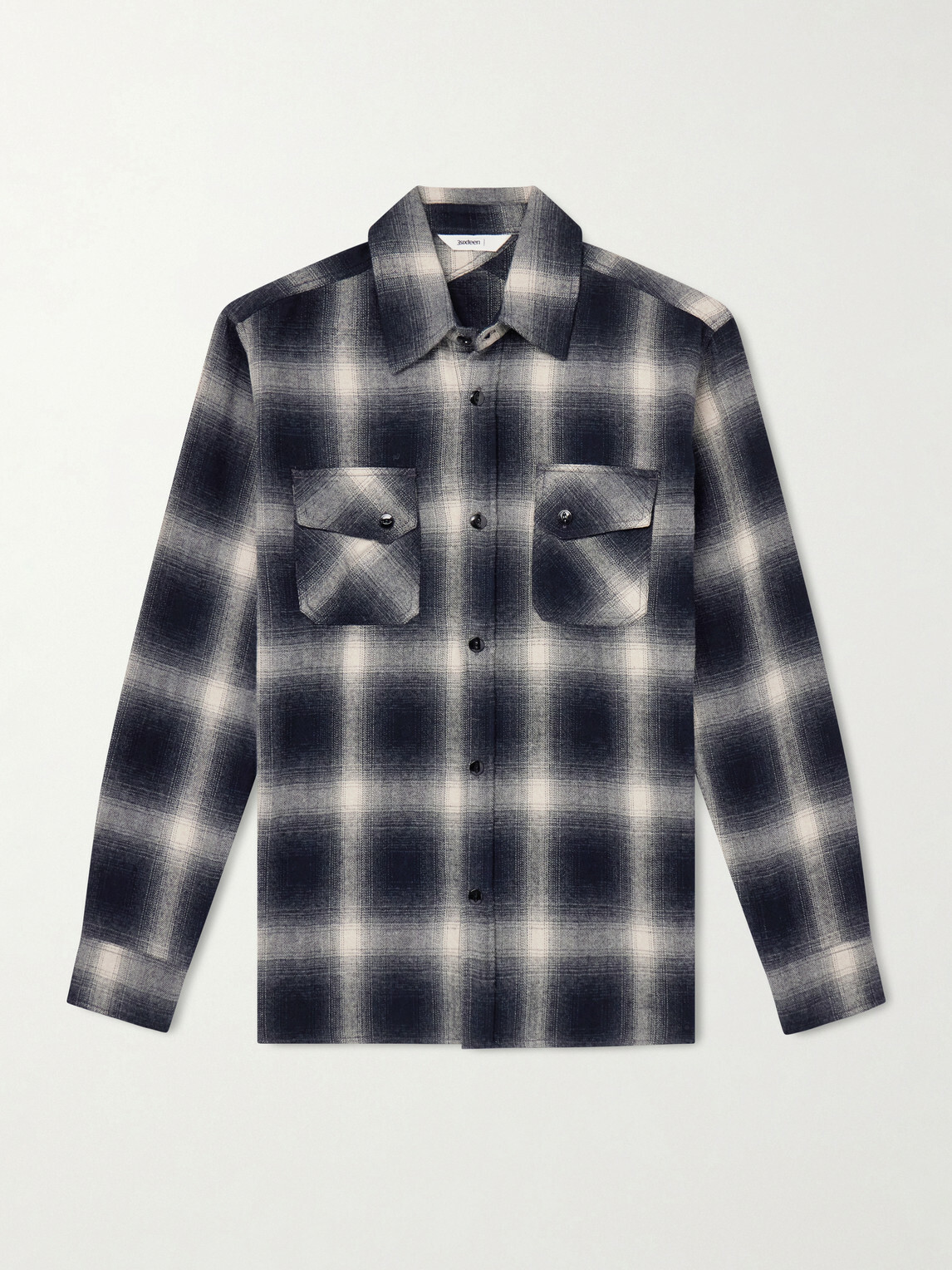 3sixteen - Checked Cotton-Flannel Shirt - Black