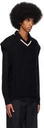 Filippa K Black Braided Vest