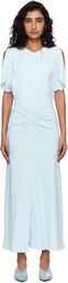 Victoria Beckham Blue Bela Midi Dress