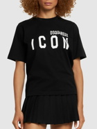 DSQUARED2 - Icon Logo Print Cotton Jersey T-shirt