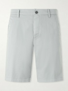 Canali - Straight-Leg Stretch Cotton-Blend Gabardine Shorts - Blue