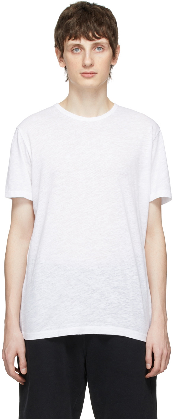 Sunspel White Cotton T-Shirt Sunspel