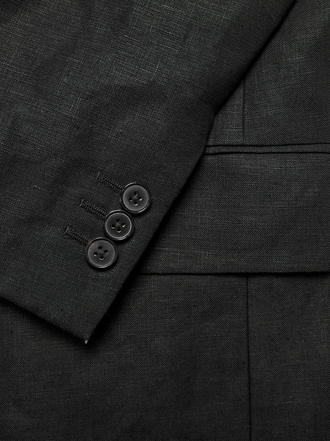 Husbands - Linen Suit Jacket - Black